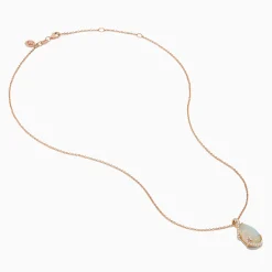 Necklaces & Pendants|Effy Jewelry Aurora 14K Rose Gold Opal and Diamond Pendant