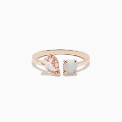 Rings|Effy Jewelry Aurora 14K Rose Gold Opal and Morganite Toi Et Moi Ring