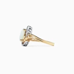 Rings|Effy Jewelry Aurora 14K Two Tone Gold Opal and Diamond Ring, 1.49 TCW
