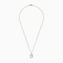 Necklaces & Pendants|Effy Jewelry Aurora 14K Two Tone Gold Opal and Diamond Pendant, 1.49 TCW