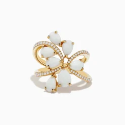 Rings|Effy Jewelry Aurora 14K Yellow Gold Opal and Diamond Ring