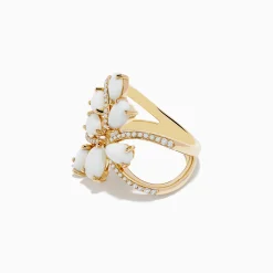 Rings|Effy Jewelry Aurora 14K Yellow Gold Opal and Diamond Ring