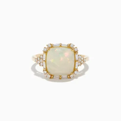 Rings|Effy Jewelry Aurora 14K Yellow Gold Opal and Diamond Ring