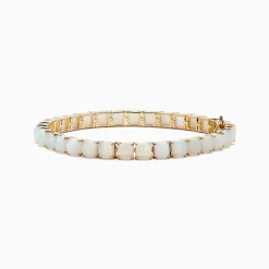 Bracelets|Effy Jewelry Aurora 14K Yellow Gold Opal Tennis Bracelet 17.40 TCW