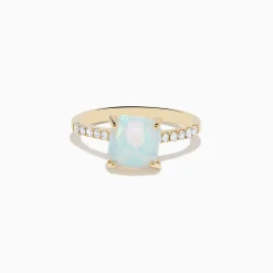 Rings|Effy Jewelry Aurora 14K Yellow Gold Opal and Diamond Ring