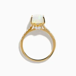 Rings|Effy Jewelry Aurora 14K Yellow Gold Opal and Diamond Ring