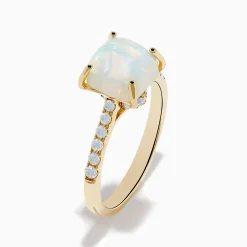 Rings|Effy Jewelry Aurora 14K Yellow Gold Opal and Diamond Ring