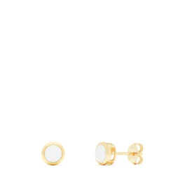 Earrings|Effy Jewelry Aurora 14K Yellow Gold Opal Stud Earrings, 0.75 TCW