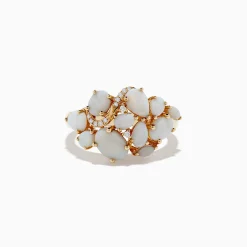 Rings|Effy Jewelry Aurora 14K Yellow Gold Opal and Diamond Ring