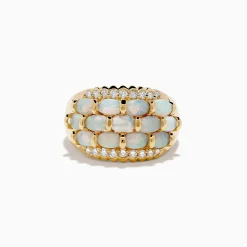 Rings|Effy Jewelry Aurora 14K Yellow Gold Opal and Diamond Ring
