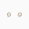 Earrings|BH Multi Aurora 14K Yellow Gold Opal and Diamond Earrings, 0.87 TCW