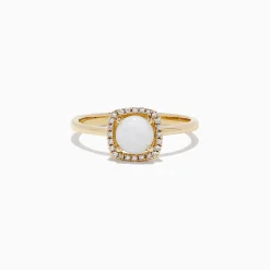 Rings|BH Multi Aurora 14K Yellow Gold Opal and Diamond Ring, 0.62 TCW