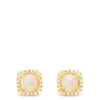 Earrings|Effy Jewelry Aurora 14K Yellow Gold Opal and Diamond Stud Earrings, 0.92 TCW