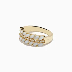 Rings|Effy Jewelry Aurora 14K Yellow Gold Opal and Diamond Ring