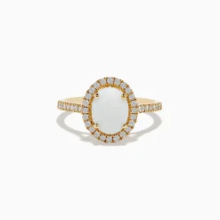 Rings|Effy Jewelry Aurora 14K Yellow Gold Opal and Diamond Ring