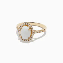 Rings|Effy Jewelry Aurora 14K Yellow Gold Opal and Diamond Ring