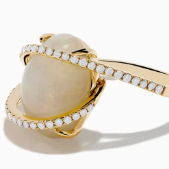 Rings|Effy Jewelry Aurora 14K Yellow Gold Opal and Diamond Ring