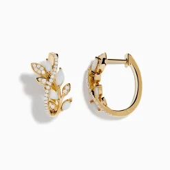 Earrings|Effy Jewelry Aurora 14K Yellow Gold Opal and Diamond Earrings