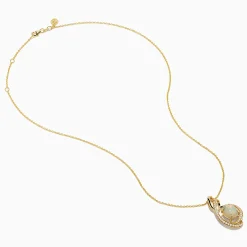 Necklaces & Pendants|Effy Jewelry Aurora 14K Yellow Gold Opal and Diamond Pendant