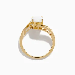 Rings|Effy Jewelry Aurora 14K Yellow Gold Opal and Diamond Ring