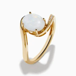 Rings|Effy Jewelry Aurora 14K Yellow Gold Opal and Diamond Ring