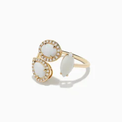 Rings|Effy Jewelry Aurora 14K Yellow Gold Opal and Diamond Ring