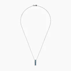 Necklaces & Pendants|BH Multi Bella Bleu 14K White Gold Blue and White Diamond Pendant, 0.62 TCW