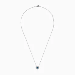 Necklaces & Pendants|Effy Jewelry Bella Bleu 14K White Gold Blue and White Diamond Pendant 1.60 TCW