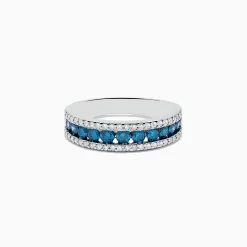 Rings|Effy Jewelry Bella Bleu 14K White Gold Blue u0026 White Diamond Ring, 0.89 TCW
