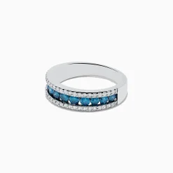 Rings|Effy Jewelry Bella Bleu 14K White Gold Blue u0026 White Diamond Ring, 0.89 TCW