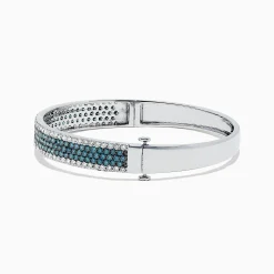 Bracelets|Effy Jewelry Bella Bleu 14K White Gold Blue and White Diamond Bangle, 4.47 TCW