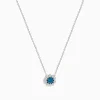 Necklaces & Pendants|Effy Jewelry Bella Bleu 14K White Gold Blue and White Diamond Pendant 0.60 TCW