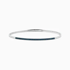 Bracelets|BH Multi Bella Bleu 14K White Gold Blue Diamond Bangle