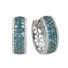Earrings|Effy Jewelry Bella Bleu 14K White Gold Blue and White Diamond Earrings, 1.30 TCW