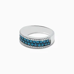 Rings|Effy Jewelry Bella Bleu 14K White Gold Blue and White Diamond Ring, 1.12 TCW