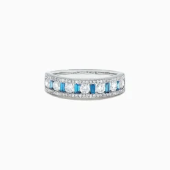 Rings|Effy Jewelry Bella Bleu 14K White Gold Blue and White Diamond Ring, 0.97 TCW