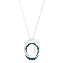 Necklaces & Pendants|Effy Jewelry Bella Bleu 14K White Gold Blue and White Diamond Pendant, 0.45 TCW