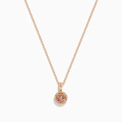 Necklaces & Pendants|Effy Jewelry Blush 14K Rose Gold Diamond and Morganite Pendant