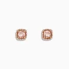 Earrings|BH Multi Blush 14K Rose Gold Morganite and Diamond Stud Earrings, 1.12 TCW