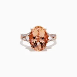Rings|BH Multi Blush 14K Rose Gold Morganite and Diamond Ring