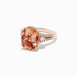 Rings|BH Multi Blush 14K Rose Gold Morganite and Diamond Ring