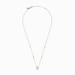 Necklaces & Pendants|Effy Jewelry Blush 14K Rose Gold Morganite and Diamond Necklace, 1.16 TCW