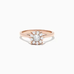 Rings|BH Multi Bouquet 14K Rose Gold Diamond Cluster Ring, 0.51 TCW