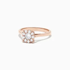 Rings|BH Multi Bouquet 14K Rose Gold Diamond Cluster Ring, 0.51 TCW