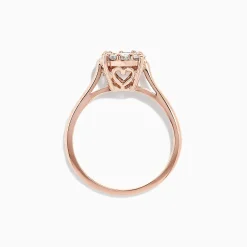 Rings|BH Multi Bouquet 14K Rose Gold Diamond Cluster Ring, 0.51 TCW