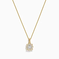 Necklaces & Pendants|Effy Jewelry Bouquet 14K Two-Tone Diamond Pendant 0.32 TCW