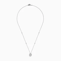 Necklaces & Pendants|Effy Jewelry Bouquet 14K White Gold Diamond Stationary Pendant
