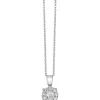 Necklaces & Pendants|Effy Jewelry Bouquet 14K White Gold Diamond Cluster Pendant, 0.47 TCW
