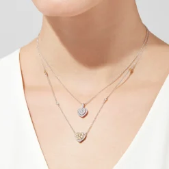 Necklaces & Pendants|Effy Jewelry Bouquet 14K White Gold Diamond Heart Pendant, 0.45 TCW