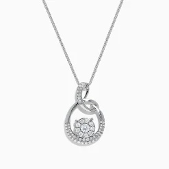 Necklaces & Pendants|BH Multi Bouquet 14K White Gold Diamond Pendant, 0.53 TCW